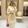 Pure cotton SHIFLLY+lino fabric party wear dress with shiffon lahariya (tie dye ) dupatta set