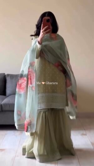Alternative view of Anarkali Pen Dupatta WITH Faux Georgette