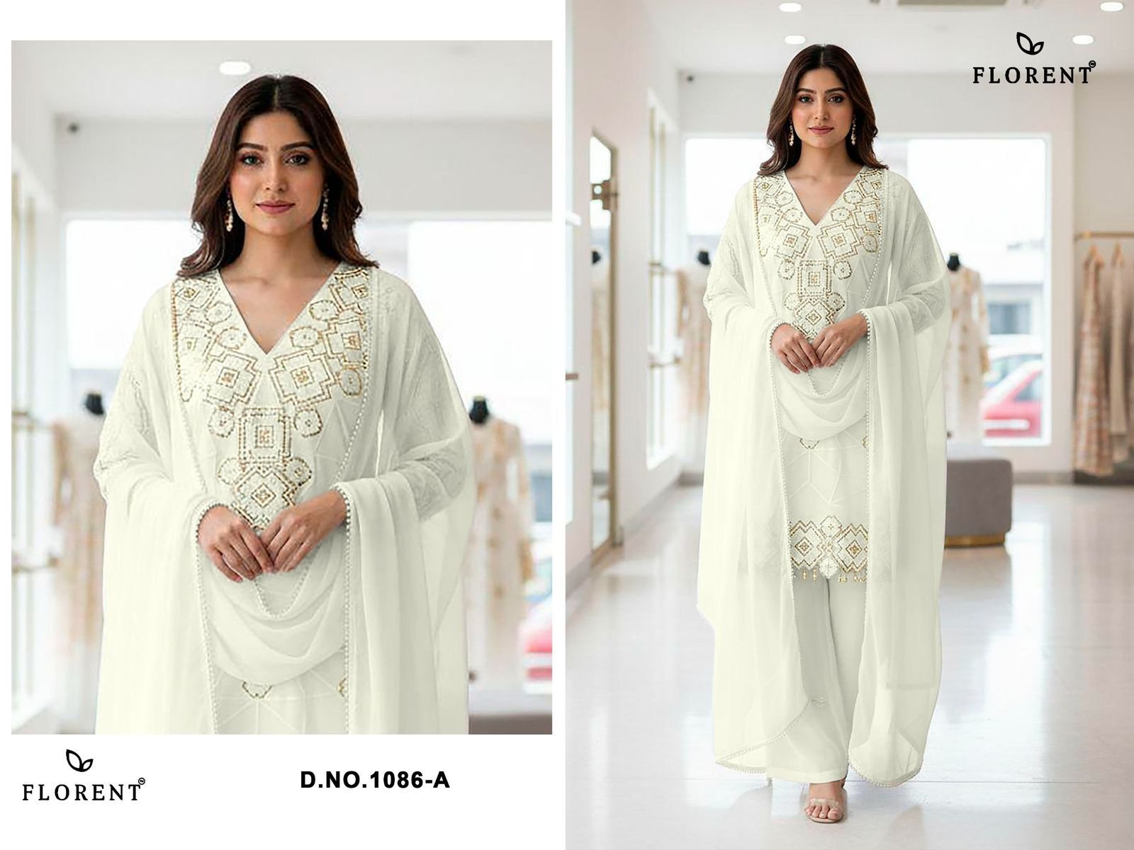 TOP BOT DUP WITH GEORGETTE FABRIC