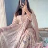 Top, Bottom & Dupatta WITH maslim with aari works Fabric