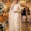 PAKISTANI SUIT TOP WITH EMBROIDERED WORKED,PANT AND DUPATTA WITH GLASS ROMAN FABRIC WITH EMBROIDERY WORK