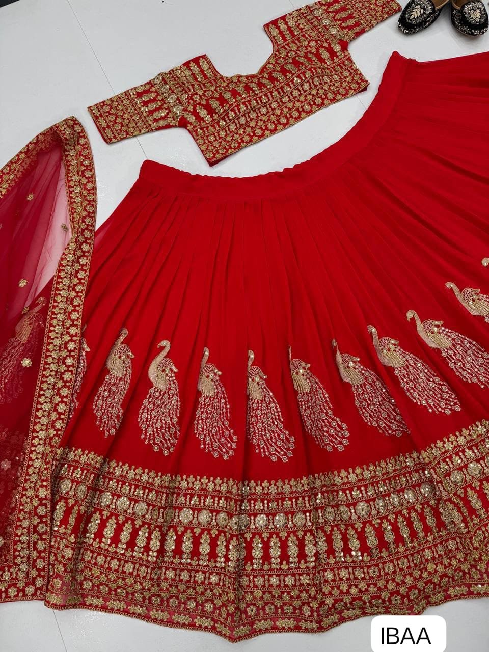LEHENGA CHOLIWITH DUPATTA SET WITH HEAVY FUAX GEORGETTE - Image 2