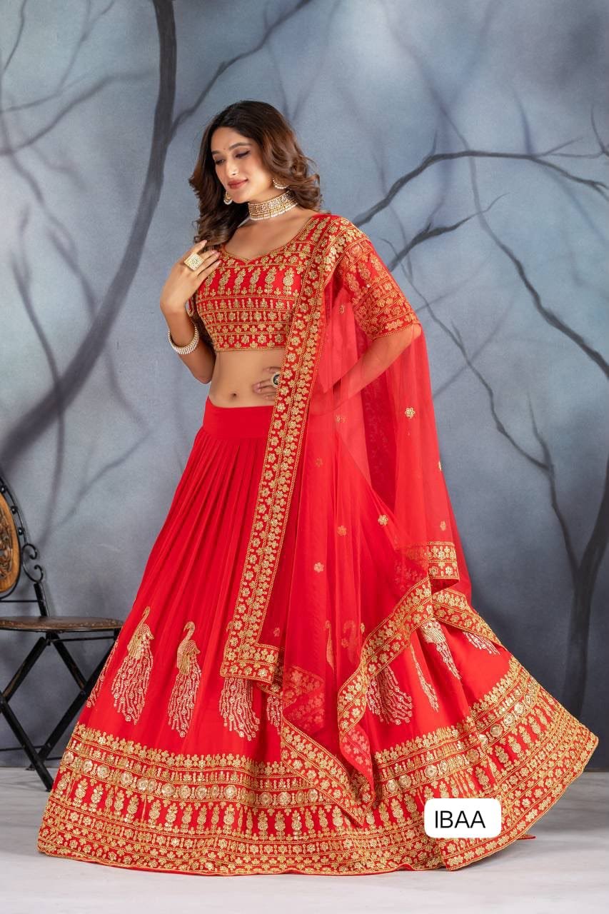 LEHENGA CHOLIWITH DUPATTA SET WITH HEAVY FUAX GEORGETTE