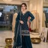AK PLAZZO PAIR FROM LOOMEERA WITH BEADS WITH SEQUENCE EMBROIDERY & CUT WORK
