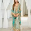 AK COLLECTION KURTI & SHARARA SET WITH beautiful FENDY SILK Fabric