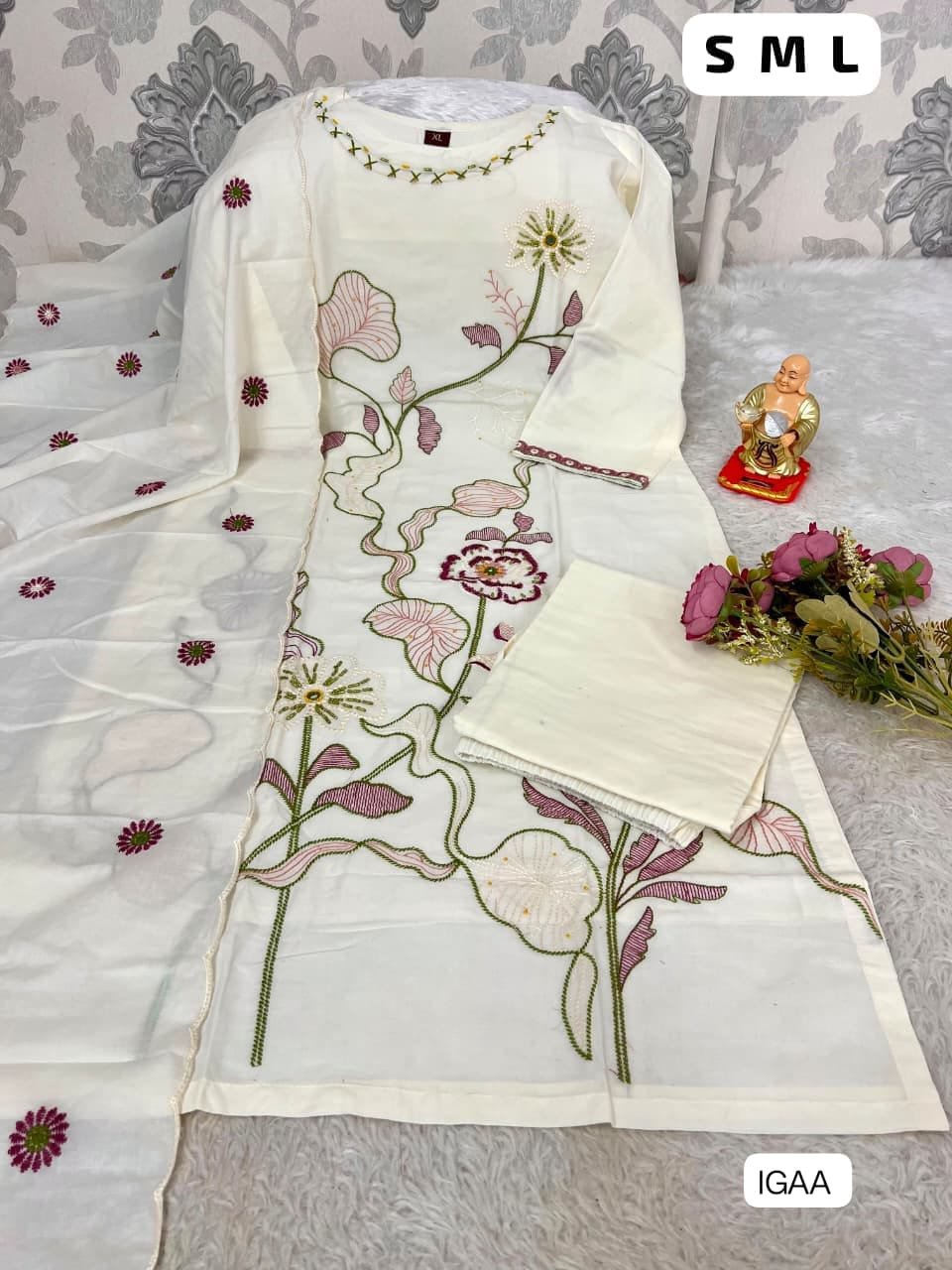 AK COLLECOTION KURTI WITH Premium Pure Cotton FABRIC WITH p your ethnic game with our stunning new arrivals! Perfect for casual outings, festive days, or office wear. - Image 3