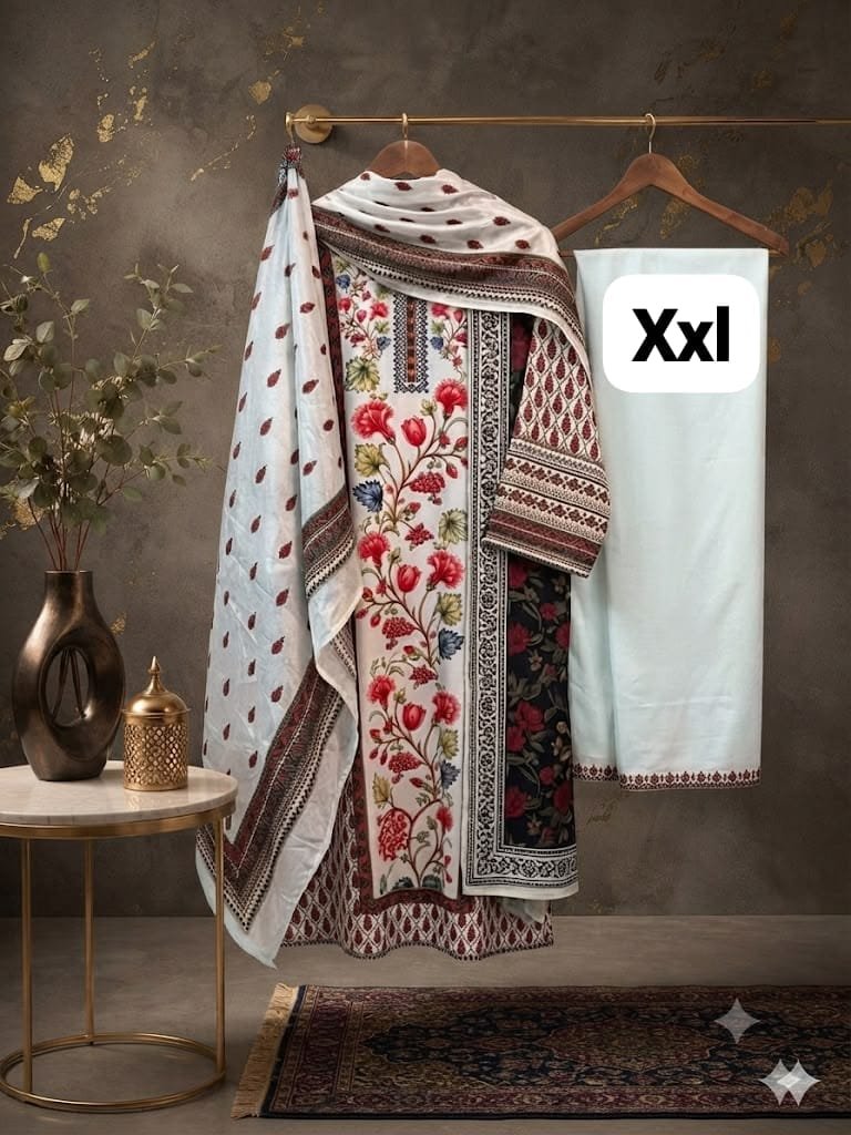 AK CO-ORDS WITH PRINTED SILK CRAPE DUPATTA WITH IMPORTED SATIN BLEND FABRIC WITH Trending long cord sets - Image 3