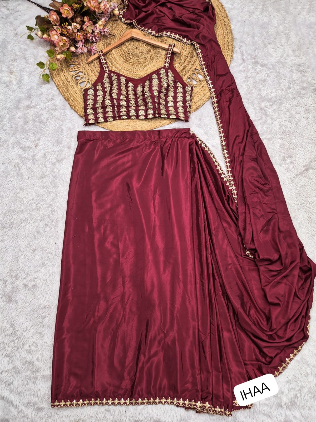 AK Saree WITH Premium Crape Silk WITH